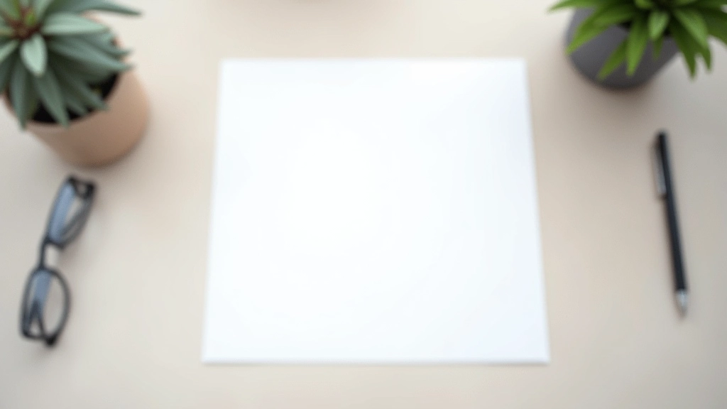 Minimalistisches Layout mit großzügigen Leerräumen und wenigen Elementen