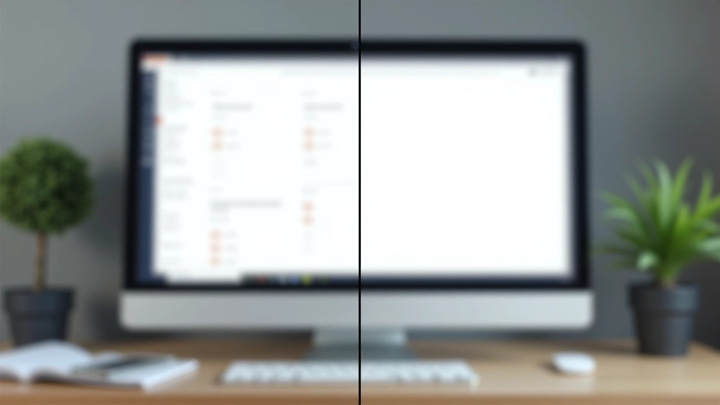 Vergleich zweier Website-Layouts: eines überladen mit Elementen, eines mit großzügigen Abständen